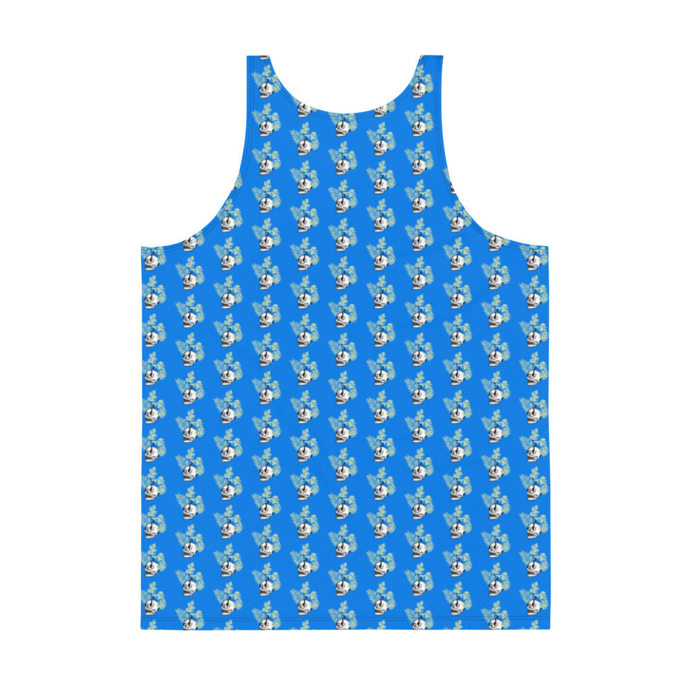 Mens Blue Crew Skull Tank Top