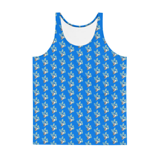 Mens Blue Crew Skull Tank Top