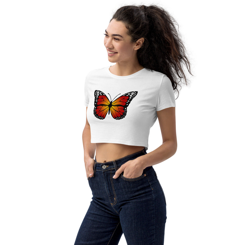 Monarch Butterfly Organic Crop Top